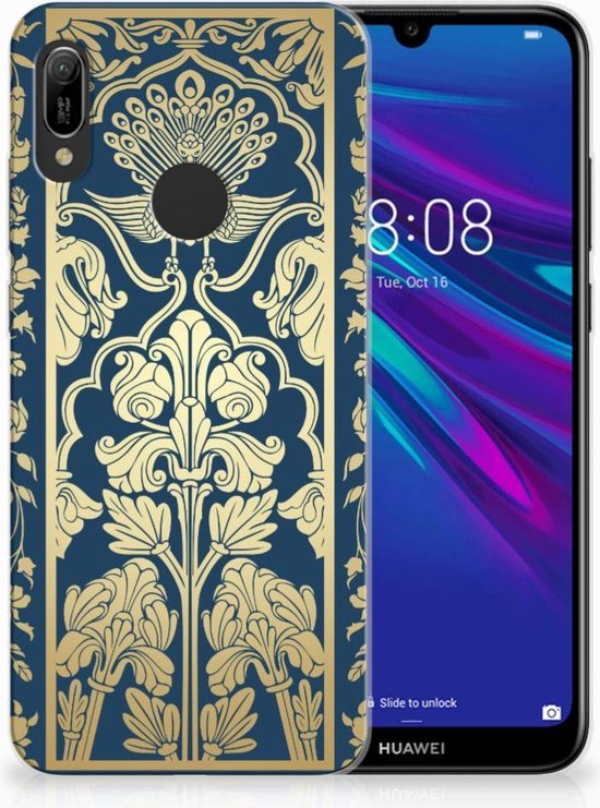 Coque Téléphone pour Huawei Y6 2019 | Y6 Pro 2019 Etui Housse Fleurs D'Or |  bol.com