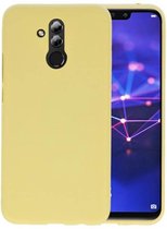 Bestcases Color Telefoonhoesje - Backcover Hoesje - Siliconen Case Back Cover voor Huawei Mate 20 Lite - Geel