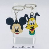 DisneyCorner | Disney | Mickey Mouse & Pluto | Sleutelhanger | 2 stuks