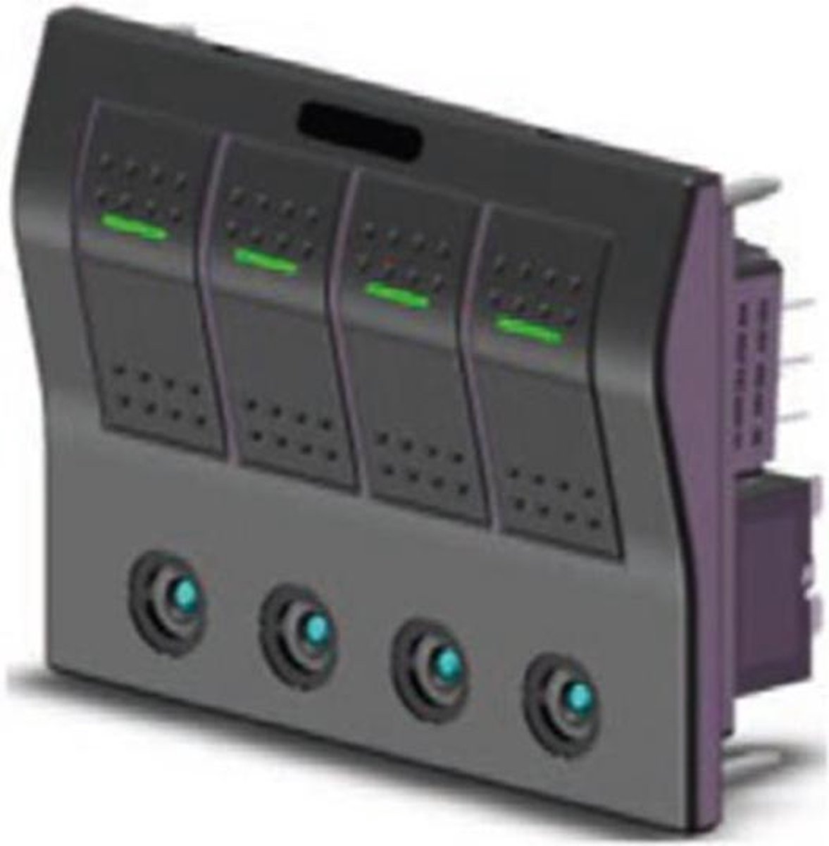 SCHAKELPANEEL 12 V - 4 SCHAKELAARS AUTO FUSE