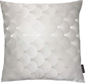 Jacquard Shell Ivoorwit Kussenhoes | Katoen / Polyester | 45 x 45 cm