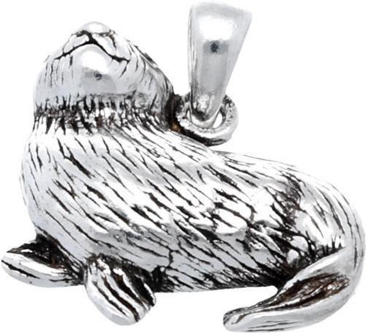 Zilveren Zeehond kettinghanger