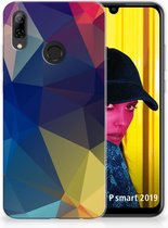 Huawei P Smart 2019 Uniek TPU Hoesje Polygon Dark