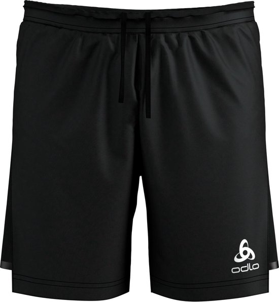Odlo 2-In-1 Shorts Zeroweight Ceramicool Pro  Sportbroek Heren - Black/black