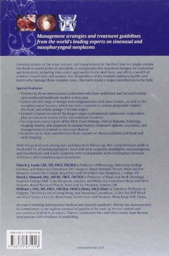 Tumors Of The Nose, Sinuses, And Nasopharynx | 9783131471918 | Valerie ...