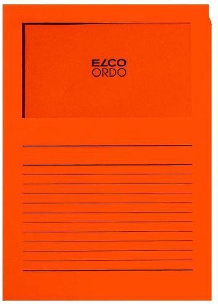 Elco Ordo Cassico - L-map met venster A4 100 stuks - 220 x 310 mm Oranje - EO-29489-82