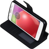 BestCases.nl Zwart Motorola Moto E4 Plus TPU wallet case booktype hoesje HM Book