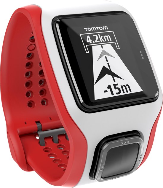 TomTom Runner Cardio - GPS Sporthorloge - wit/rood