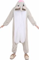 Olifant Onesie voor volwassenen - Olifant Kigurumi Pyjama - Maat XL