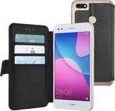 Azuri walletcase - magnetische sluiting & 3 cardslots - zwart - Huawei Y6 PRO 2017