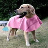 Teddy Golden Retriever Grote hond Praktische reflecterende ademende regenjas, maat: L, (roze)