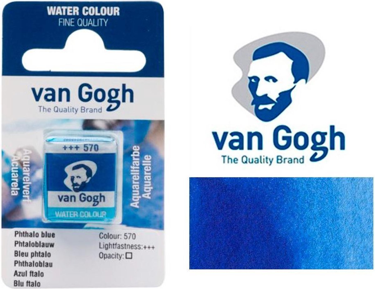 van Gogh water colour napje Phthalo Blue (570)