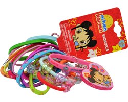 Nickelodeon - Ni Hao Kai-Lan - Haarelastiekjes - Haarbandjes - Met hanger - 16 Stuks.