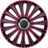 Autostyle Wieldoppen Lemans 14 Inch Abs Zwart/roze Set Van 4
