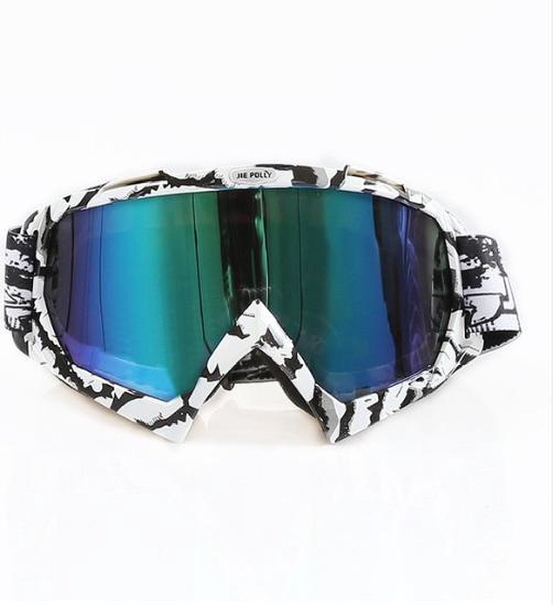 Skibril stoere luxe lens blauw evo frame zwart / wit N type 3 - ☀/☁