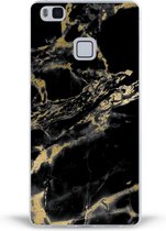 Huawei P9 Black Gold Marble Case