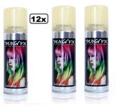 12x Haarspray glittergoud 125 ml