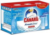 Canard Toiletreiniger wc-blok Fresh Disc Marine Fris 1 pak met 2 navulbussen