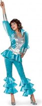 Blauw disco kostuum voor dames 36 (s)