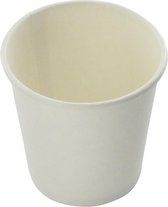 1000x Hot cup-beker karton en coating 100ml wit - hot cup koffie thee limonade chocomel warme dranken