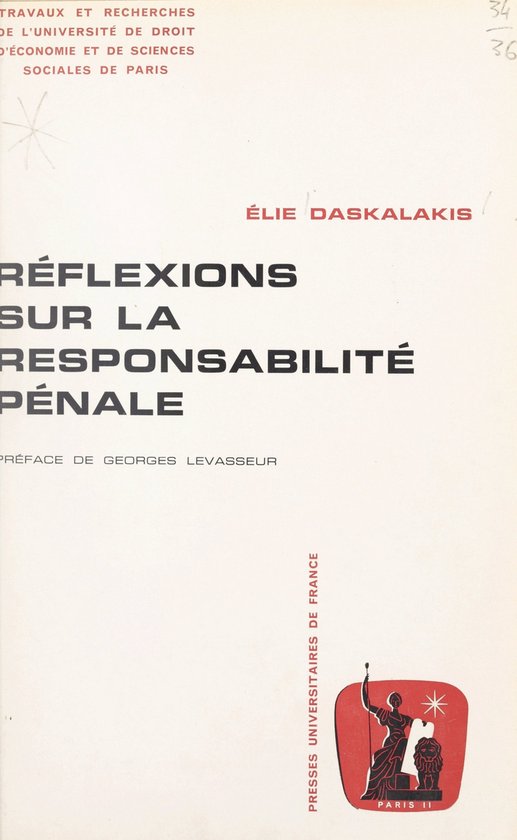 Réflexions sur la responsabilité pénale - cover