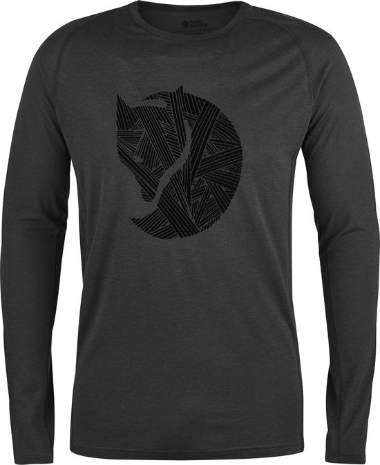 Fjallraven Abisko Trail T-shirt Print LS - Heren - Dark Grey - S | bol.com