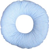 Zitring - blauw met blauwe ruitjespatroon - 100% katoen