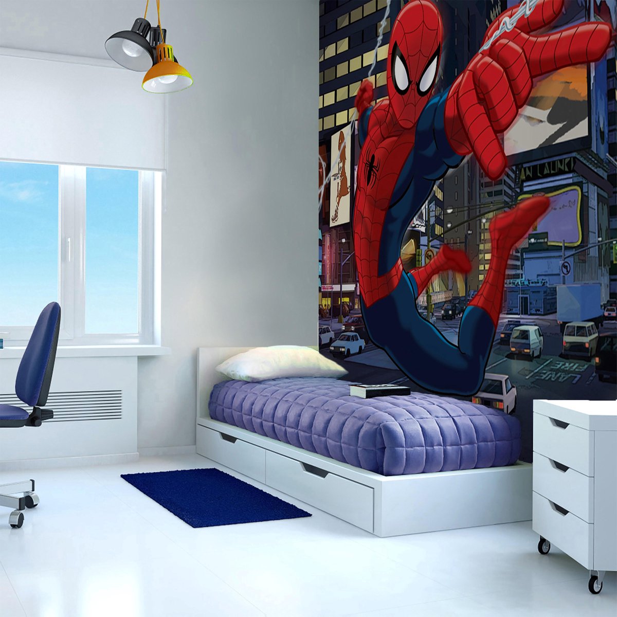 Spiderman - Fotobehang - Meerkleurig - 276x254 cm | bol.com