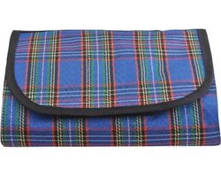 Picknickkleed XL - Waterdicht & Opvouwbaar - Strandlaken - Strandkleed - Outdoor kleed – Speelkleed - 180 x 145 cm - Blauw geruit