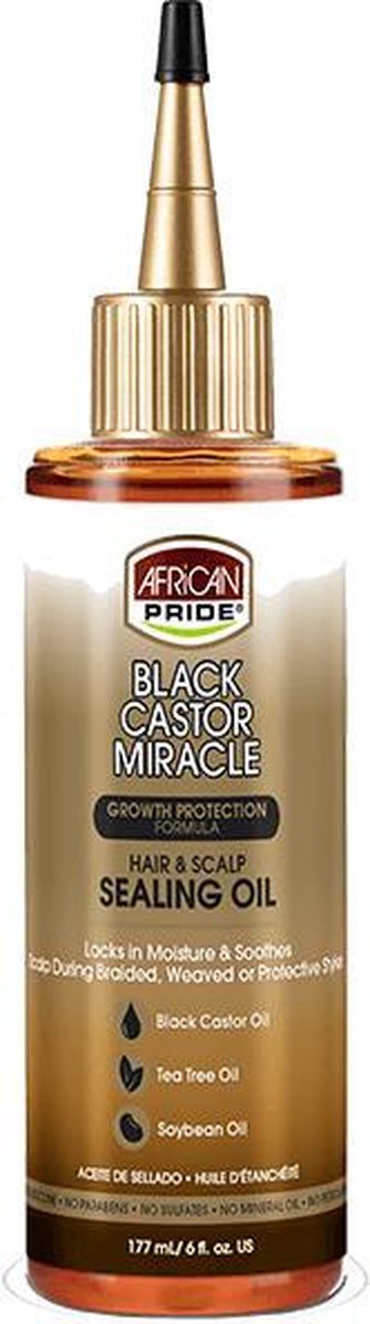 African Pride Black Castor Miracle Hair & Scalp Sealing Oil 118ml