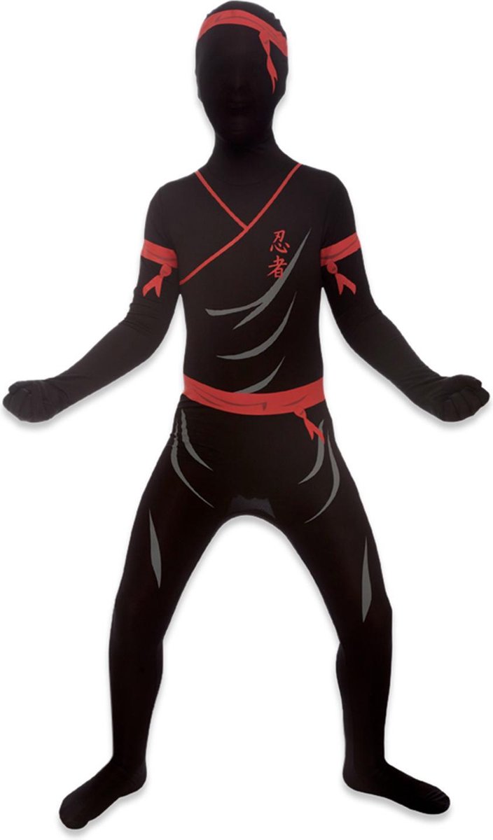 "Morphsuits™-vermomming als ninja voor volwassenen - Verkleedkleding - large"