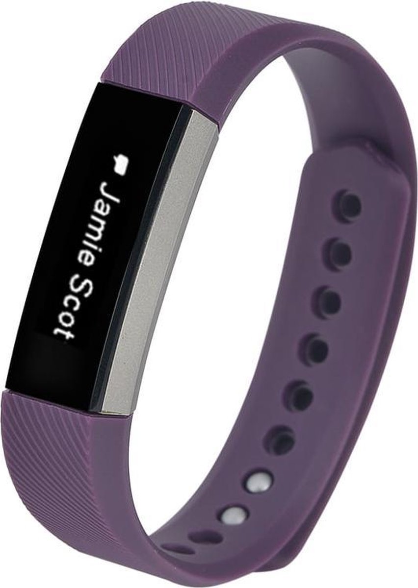 watchbands-shop.nl Siliconen bandje - Fitbit Alta (HR) - DonkerPaars - Small