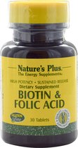 Biotin & Folic Acid, 30 Tablets - Nature's Plus