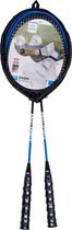 Badmintonset 2 Spelers – Inclusief 2 Rackets van Tempered Steel & 2 Shuttles – PVC Draaghoes – Outdoor & Indoor – Engelhart