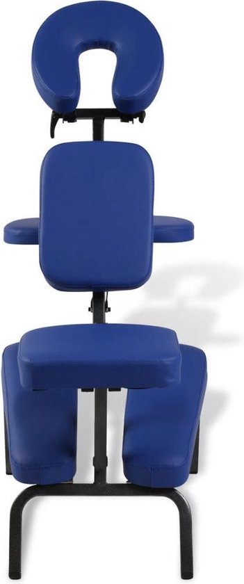 Inklapbare Massagestoel Blauw - Draagbare massage stoel - behandelstoel Pedicure... | bol.com