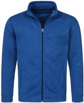 Fleece vest premium blauw voor heren - Outdoorkleding wandelen/camping - Vesten/jacks herenkleding L (40/52)