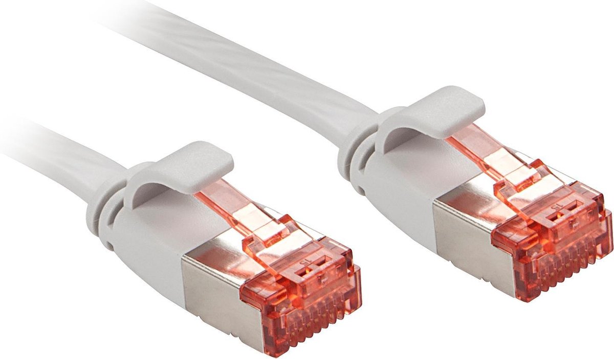 LINDY 47554 RJ45 Netwerkkabel, patchkabel CAT 6 U/FTP 5.00 m Grijs 1 stuk(s)