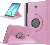 Book Cover Geschikt voor: Samsung Galaxy Tab A 10.5 inch 2018 model T590 T595 Draaibaar Hoesje Multi stand Case - Licht roze