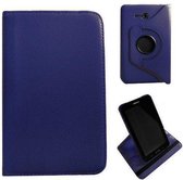 Samsung Galaxy Tab 3 T110 7 Inch Leather 360 Degree Rotating Case Donker Blauw Dark Blue