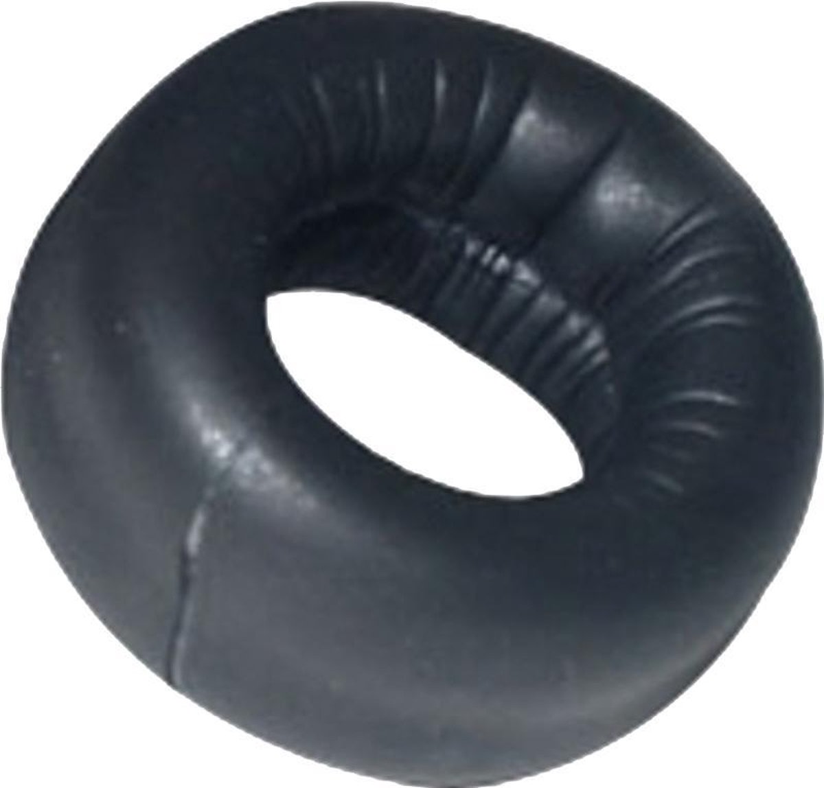 665 Leather - Neopreen Cockring - Zwart 40 mm