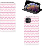 iPhone 11 Hoesje met Magneet Waves Roze