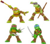 4 x Ninja Teenage Turtles - Michelangelo - Leonardo - Donatello - Raphael - speelset (+- 7,5 cm)