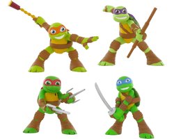 4 x Ninja Teenage Turtles - Michelangelo - Leonardo - Donatello - Raphael -  speelset... | bol.com