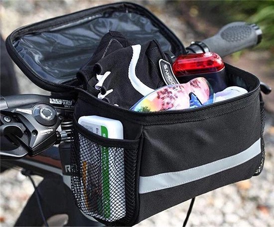 Fiets Stuurtas met Smartphonehouder en Koeltas - Zwart -Saizi van Saizi — afbeelding 4