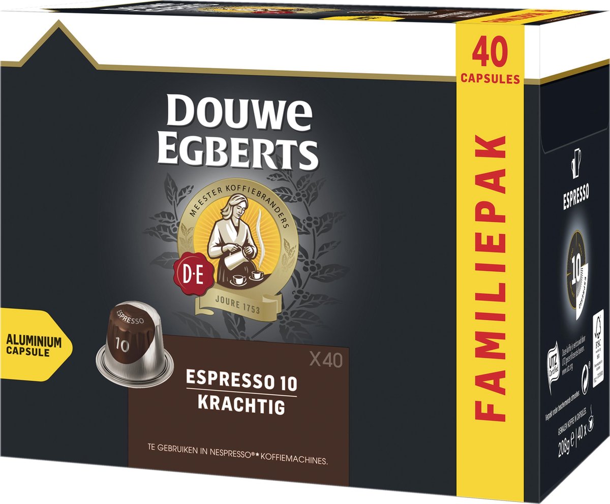 pakket schijf kroeg Douwe Egberts Espresso Krachtig (10) - 5 x 40 Koffiecups | bol.com