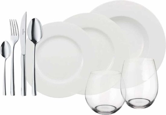 Villeroy & Boch Wonderful World White Serviesset - 4 personen - 36stuks