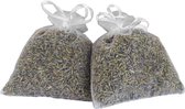 Bio Scents geur zakjes Franse Lavendel 2 stuks 30 gram wit - biologisch