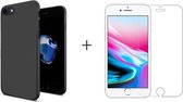 iphone 6 hoesje zwart - Apple iPhone 6s hoesje zwart siliconen case hoes cover - hoesje iphone 6 - hoesje iphone 6s - 1x iPhone 6/6s screenprotector screen protector