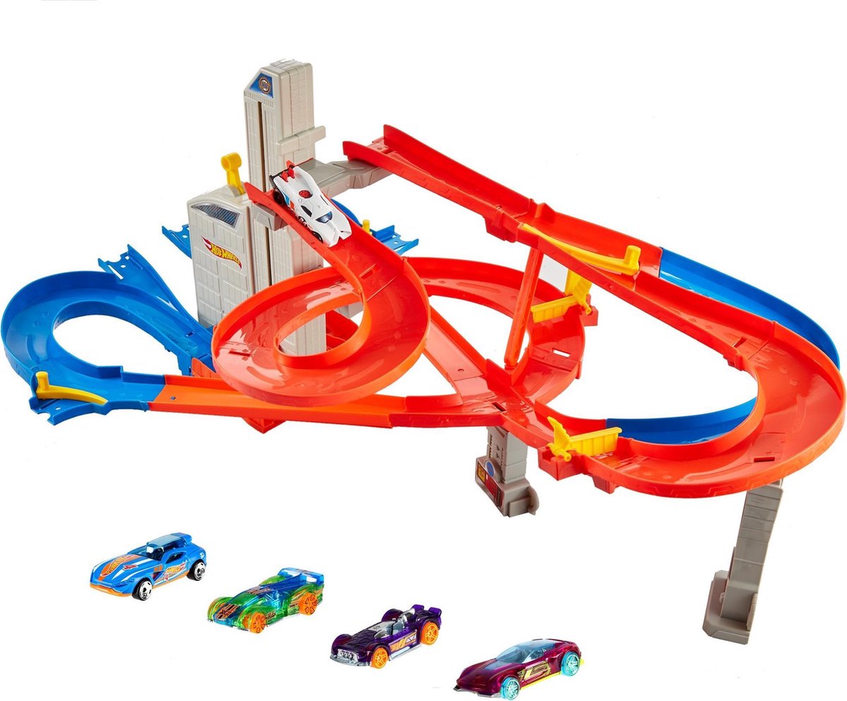 Hot Wheels Autolift Expressway Inclusief 5 Auto's Speelgoedgarage