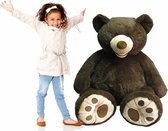Mega grote reuze teddy knuffel beer 150 cm donkerbruin